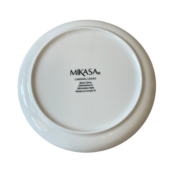 MIKASA Cardinal Leaves Porcelain Salad Plates 9in Set of 4 NEW - Picture 11 of 15